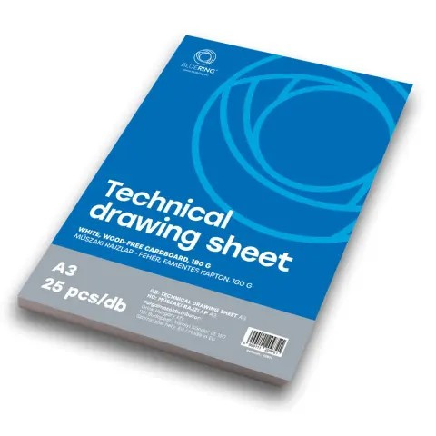 RAJZLAP FAMENTES BLUERING  A/3 180GR 25ÍV/CSOMAG