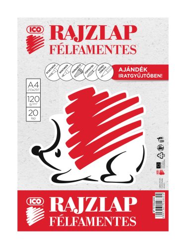 RAJZLAP A/4 FÉLFAMENTES SÜNI 20ÍV/CSG