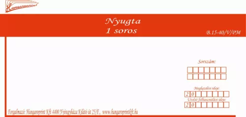 NYUGTA 1 SOROS 50X2 HUNGAROPRINT