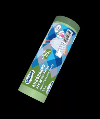 SZEMETESZSÁK GLOSSY 35L. HÚZÓZÁRAS 15 DB/CSG