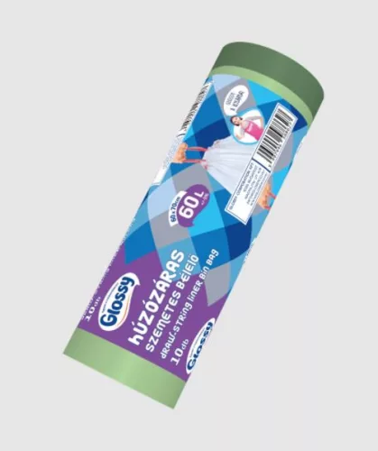 SZEMETESZSÁK 60 L. 10 DB-OS HÚZÓZÁRAS GLOSSY