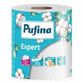 KÉZTÖRLŐ PUFINA "EXPERT" 2 RÉTEGŰ,225 LAP, 1 TEKERCS