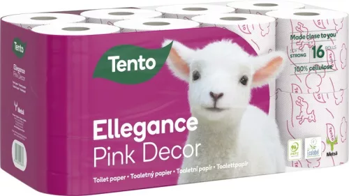 WC PAPIR TENTO 16 TEKERCSES PINK DECOR