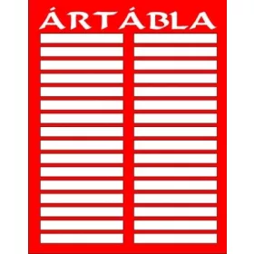ÁRTÁBLA  32 REKESZES 102. 106.