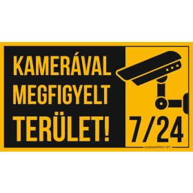   TÁBLA 225X125 3MM (KAMERÁVAL MEGFIGYELT TERÜLET) HUNGAROPRINT