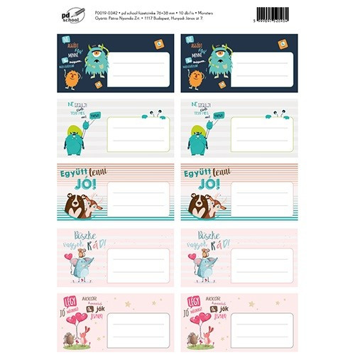 FÜZETCÍMKE PD 76X38