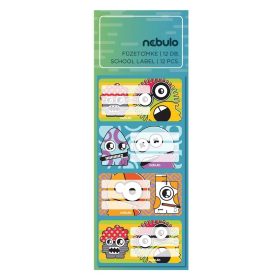 FÜZETCÍMKE NEBULO 12DB-OS VICCES SZÖRNYEK