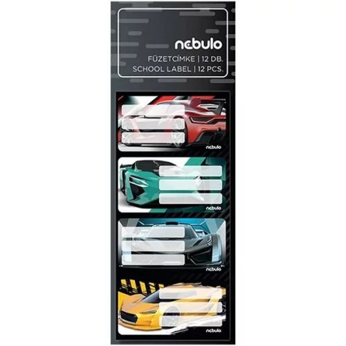 FÜZETCÍMKE NEBULO 12DB-OS SPORTAUTÓ