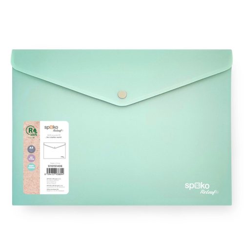 IRATTASAK SPOKO A/5  PATENTOS 24X17CM MENTA ZÖLD