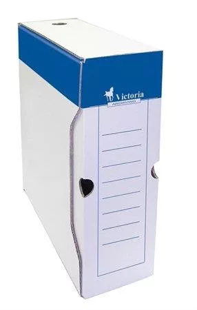 ARCHIVÁLÓDOBOZ VICTORIA 100 MM KÉK-FEHÉR