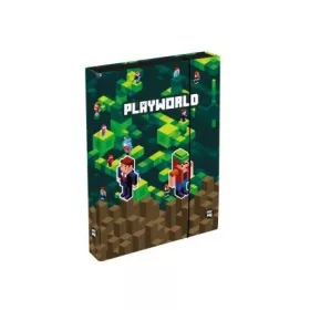 FÜZETBOX A/4 PLAYWORLD ZÖLD/BARNA (MINECRAFT)