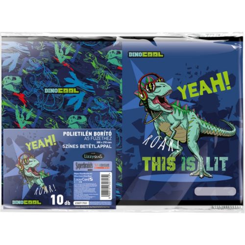 FÜZETBORÍTÓ A/5 LIZZY DINO ROAR 2023