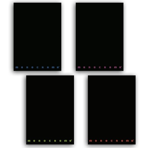 Füzet Pigna Monocrom Black & Fluo A/4 tűzött 42 lapos margós