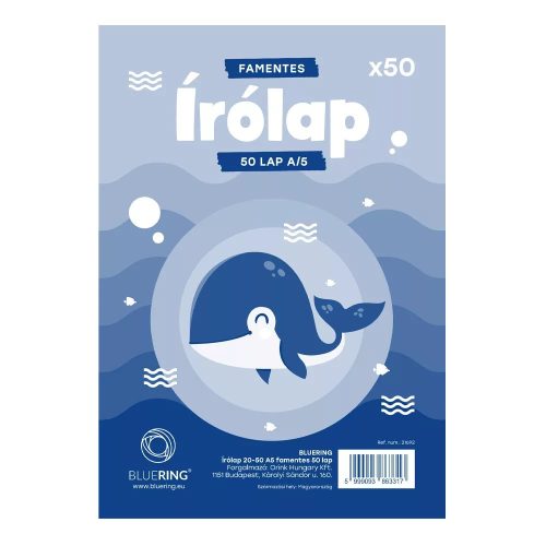 ÍRÓLAP FAMENTES 20-50 BLUERING TÖMBÖS