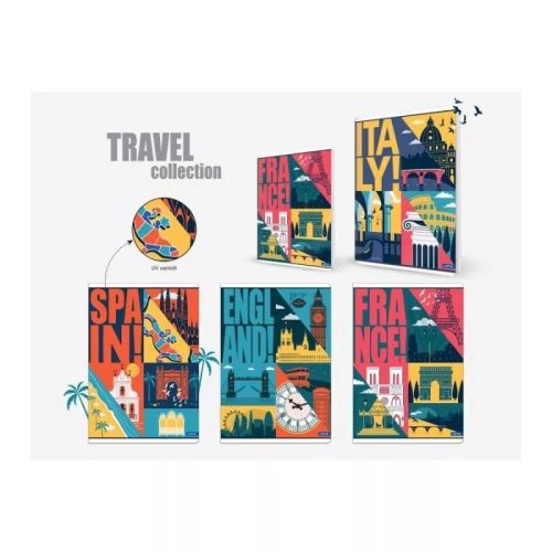 FÜZET A/4 LASTVA 52 LAPOS 4 MARGÓS VONALAS TRAVEL