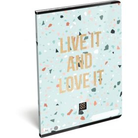 FÜZET A/4 LIZZY GEO, LOLLIPOP KOCKÁS TERRAZO GOLD