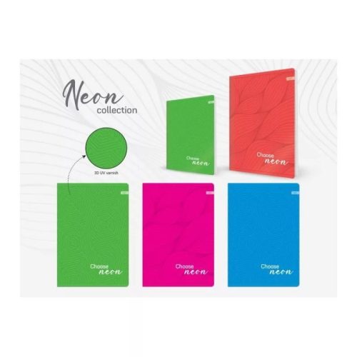 FÜZET A/4 LASTVA 52 LAPOS 4 MARGÓS VONALAS NEON