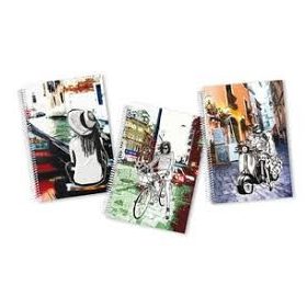 SPIRÁLFÜZET A/5 UNIQUE FŰZFŐ KOCKÁS 80 L.