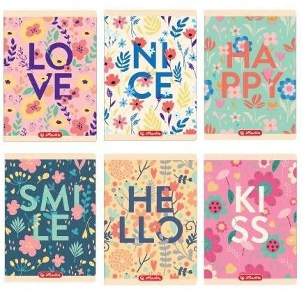 FÜZET HERLITZ A/5  60 LAPOS UV ROMANTIC LINE