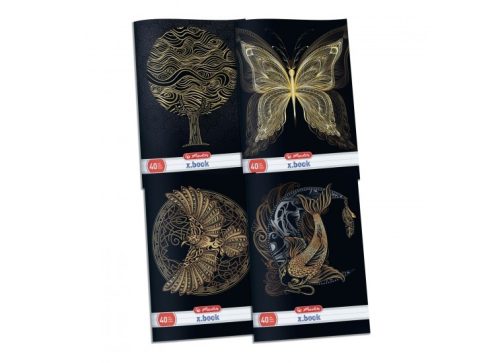 FÜZET HERLITZ A/4 40 L. UV BLACK&GOLD