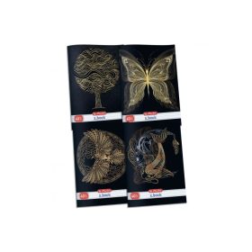 FÜZET HERLITZ A/4 UV BLACK&GOLD 87-32 KOCKÁS 09544420