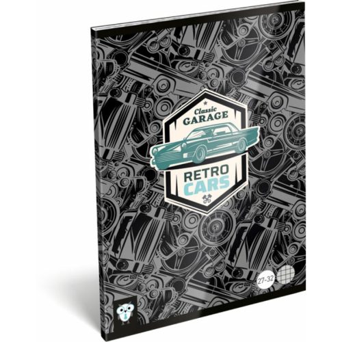 FÜZET A/5 LIZZY KISBAGOLY 27-32 KOCKÁS RETRO CAR