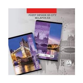 FÜZET A/5 3D DESIGN 48 LAPOS VONALAS