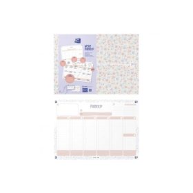 NAPTÁR OXFORD FLORAL A/4 30 LAP HETI TERVEZŐ