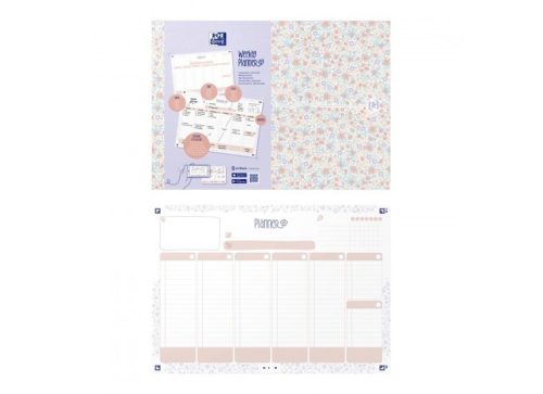 NAPTÁR OXFORD FLORAL A/4 30 LAP HETI TERVEZŐ