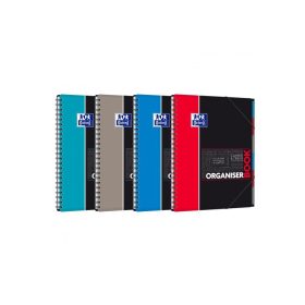Spirálfüzet Oxford Student Organiserbook PP A4/80 lap kockás