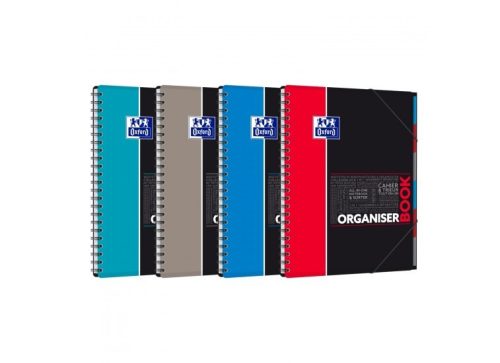 Spirálfüzet Oxford Student Organiserbook PP A4/80 lap kockás