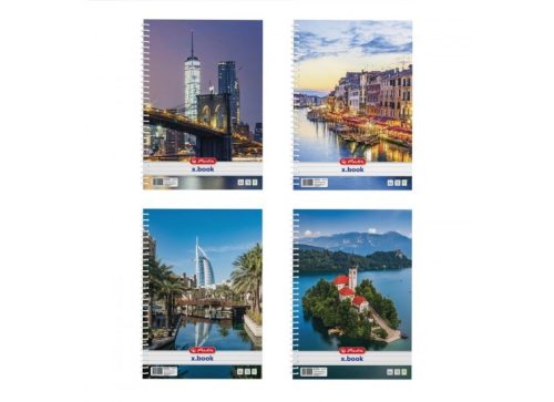 SPIRÁL FÜZET A/4 HERLITZ CITY 70 L. KOCKÁS