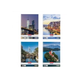 SPIRÁL FÜZET A/4 HERLITZ CITY 70 L. VONALAS