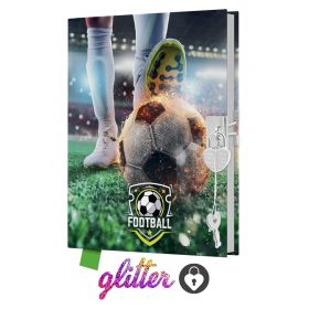 EMLÉKKÖNYV A/5 JUNIOR GLITTERES FOOTBALL 2507
