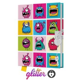 EMLÉKKÖNYV A/5 JUNIOR GLITTERES MONSTER 2515