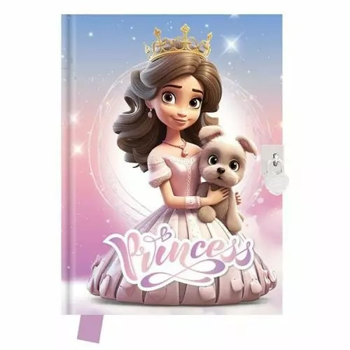 EMLÉKKÖNYV A/5 JUNIOR GLITTERES PRINCESS G24