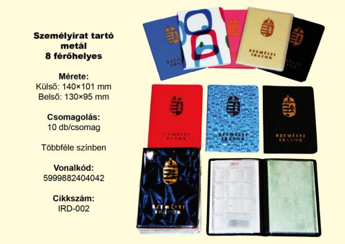 SZEMÉLYI IRATTARTÓ 8 FÉRŐHELY CIMERREL
