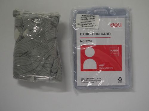 NÉVKITŰZŐ DELI 05757 ÁLLÓ,   NYAKPÁNTTAL 68X95 10DB/CSG