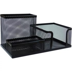 ÍRÓSZERTARTÓ 3 RÉSZES FÉMHÁLÓS FEKETE