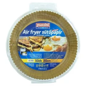 SÜTŐPAPÍR SZILIKONOS, AIR FRYER KÉSZÜLÉKHEZ,KEREK,20CM 50DB, MAZZINI