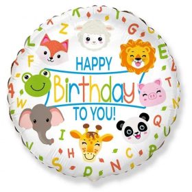FÓLIA LUFI ÁLLATOS HAPPY BRITHDAY ANIMALS 48 CM