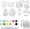 HÚSVÉTI ÜVEGFESTŐ SZETT (8 SABLON AKASZTÓVAL, 12 FESTÉL, 2 ECSET)