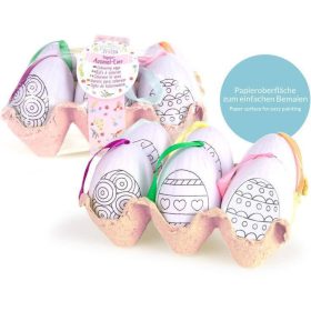 HÚSVÉTI TOJÁS SZÍNEZHETŐ DEKÖRÁLHATÓ 6DB/CSG
