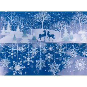 ABLAKFÓLIA KARÁCSONYI 60X21 GLITTERES HAVAS ERDŐ