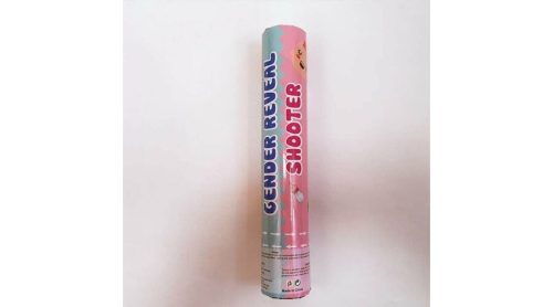 KONFETTI ÁGYÚ 30CM LÁNY? RÓZSASZÍN