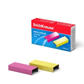 Fűzőkapocs ErichKrause 24/6 1000 db/doboz színes