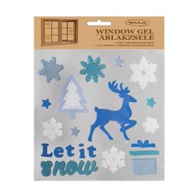 ABLAKZSELÉ KARÁCSONYI KÉK-FEHÉR-HÓ 312804