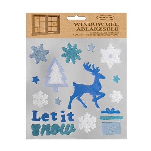 ABLAKZSELÉ KARÁCSONYI KÉK-FEHÉR-HÓ 312804