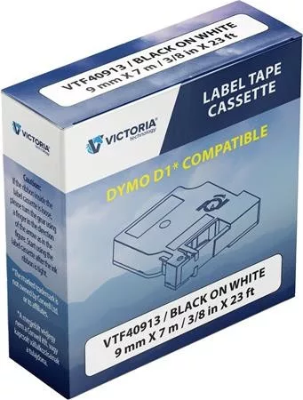 DYMO SZALAG 9 MMX3M LETRATAG VICTORIA FEKETE