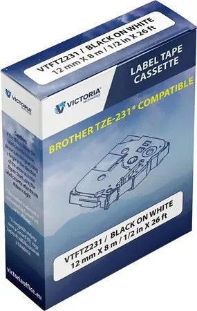 DYMO SZALAG 12 MMX8M LETRATAG VICTORIA FEHÉR-FEKETE